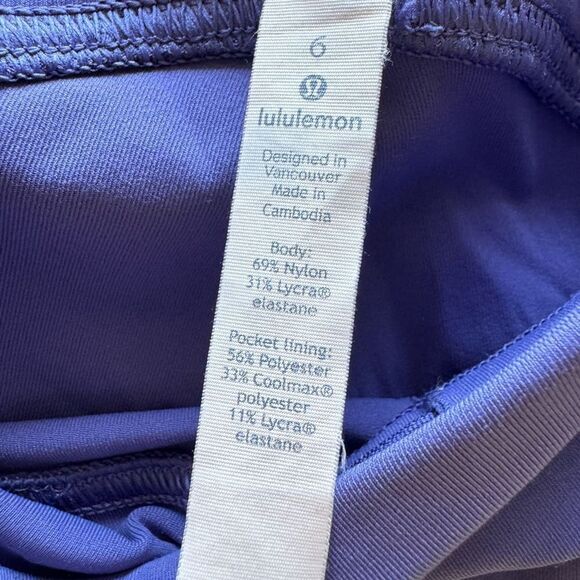 Lululemon Lead The Pack Crop 23” Leggings Purple Sz 6 Athleisure Yoga Workout - Picture 7 of 8